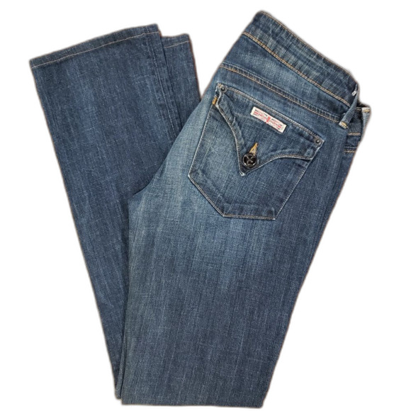 Hudson Women Flap Pocket Jeans Blue Wash Size 25 - Picture 2 of 8